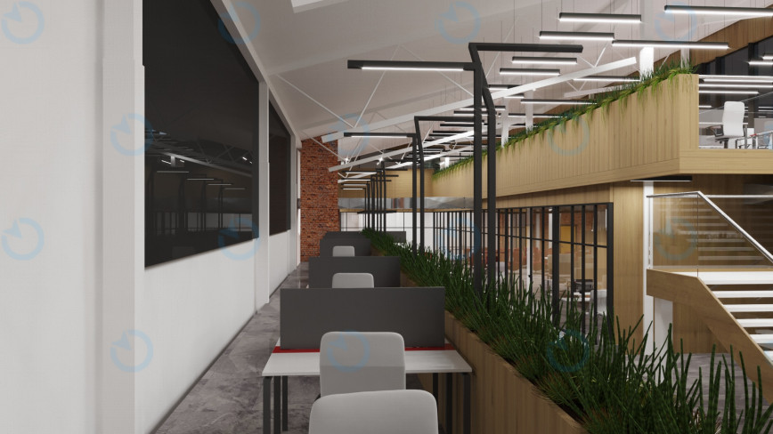 Аренда офиса 1200 м.кв 1 этаж Lofti Panorama