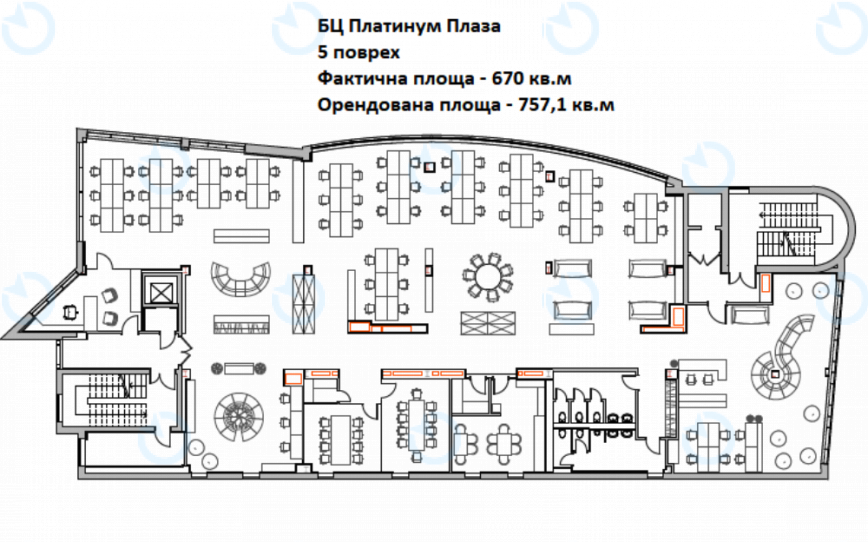 Оренда офісу 670 м.кв 5 поверх Платінум Плаза (Platinum Plaza) - фото 13