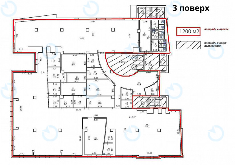Аренда офиса 1200 м.кв 3 этаж Игоревский - фото 3