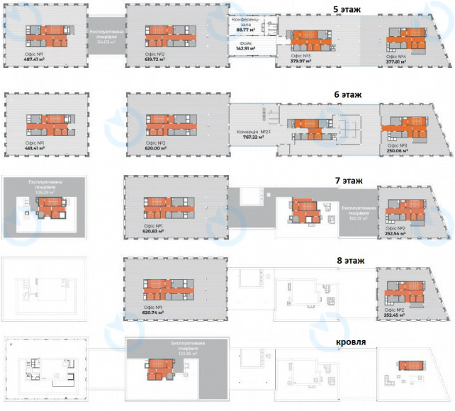 Аренда офиса 1500 м.кв 2-6 этаж Бажана - фото 9