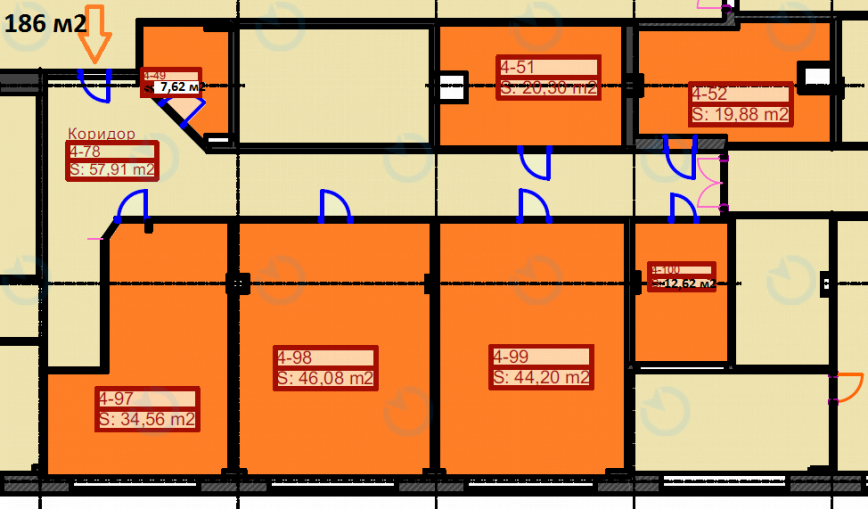 Аренда офиса 292 м.кв 4 этаж Сурикова, 3а - фото 11