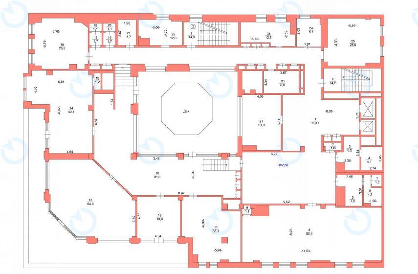 Оренда офісу 650 м.кв 2-7 поверх Пушкінська, 26/8 - фото 4
