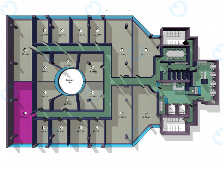 Оренда офісу 92 м.кв 6 поверх Carnegie Tower - фото 2