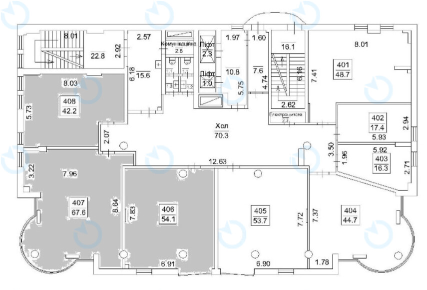 Оренда офісу 163 м.кв 4 поверх Сапфір - фото 6