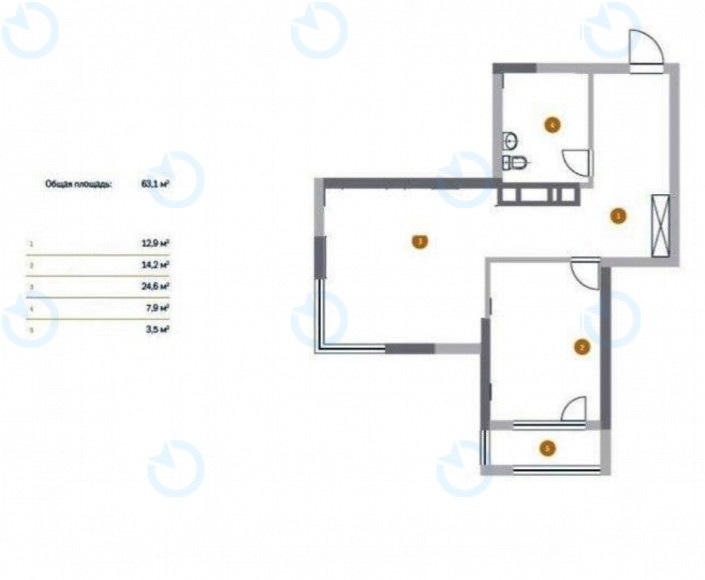 Оренда офісу 63 м.кв 3 поверх ЖК Royal Tower - фото 5