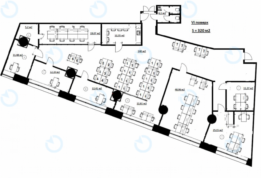 Оренда офісу 320 м.кв 6 поверх Парус - фото 3