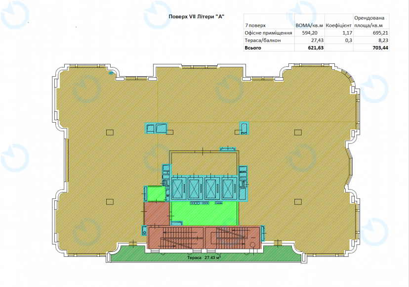 Аренда офиса 594 м.кв 7 этаж Гранд (Grand) - фото 3