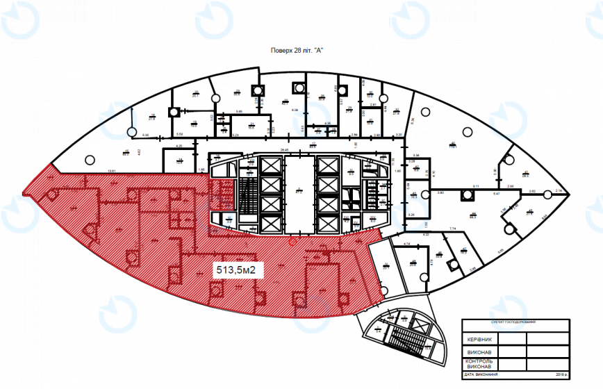 Оренда офісу 513 м.кв 28 поверх Парус - фото 20