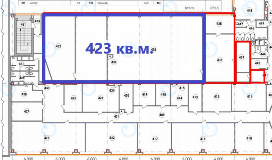 Аренда офиса 423 м.кв 4 этаж Инком (Compass FM) - фото 4