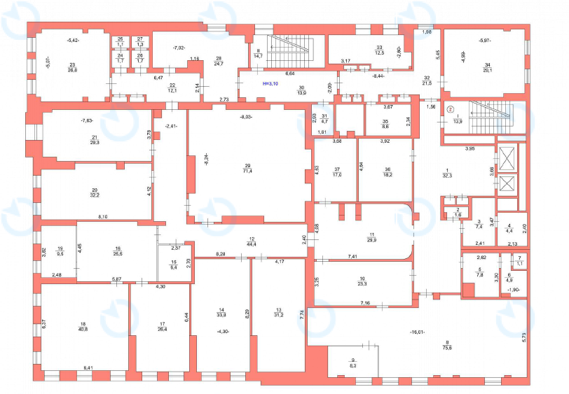 Оренда офісу 650 м.кв 2-7 поверх Пушкінська, 26/8 - фото 3