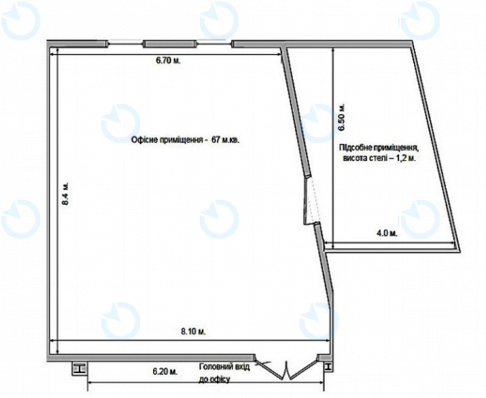Оренда офісу 67 м.кв 3 поверх Башта № 5