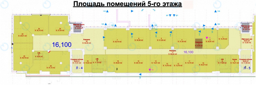 Оренда офісу 579 м.кв 5 поверх Космополіт - фото 17