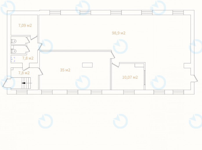 Аренда офиса 180 м.кв 1 этаж Межигорский