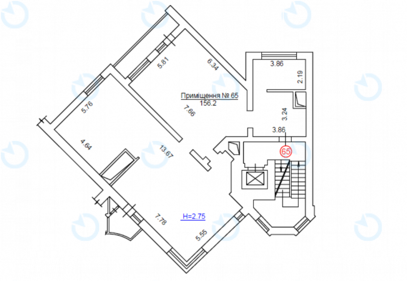 Аренда офиса 165 м.кв 5 этаж Макулан