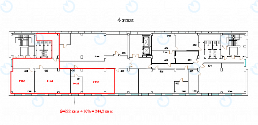 Оренда офісу 244 м.кв 4 поверх Лейпцизька 15 (I черга)