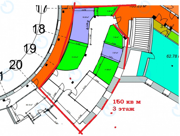 Аренда офиса 165 м.кв 3 этаж Башня № 5 - фото 11