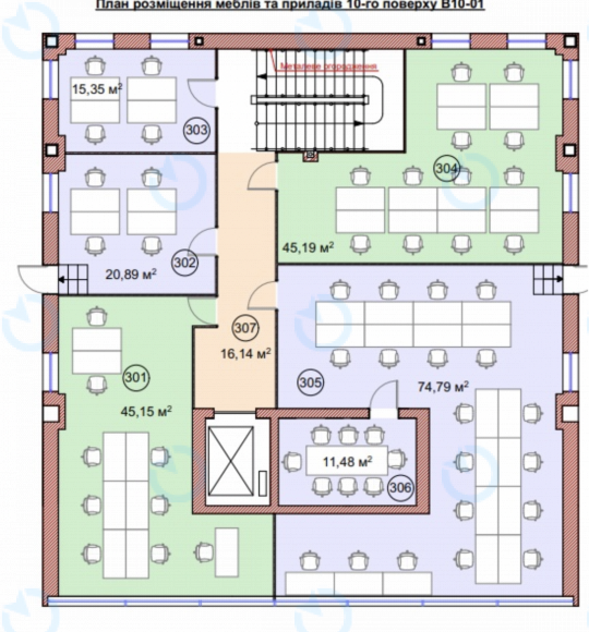 Оренда офісу 770 м.кв 8-10 поверх Космополіт - фото 15