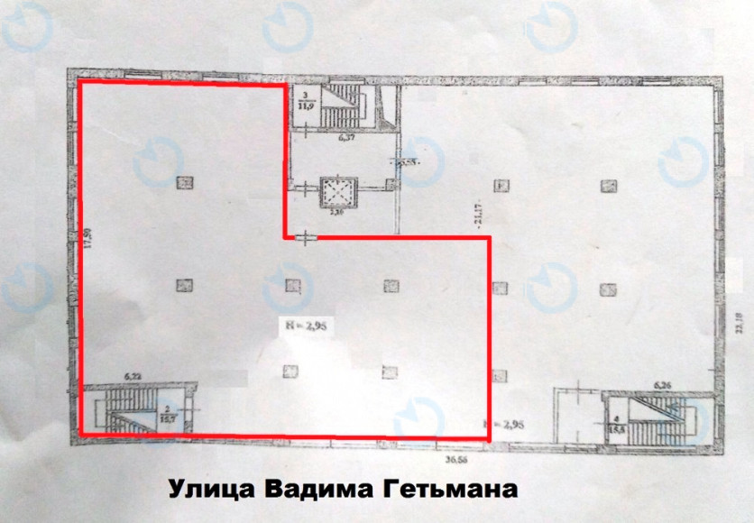 Аренда офиса 307 м.кв 2 этаж Вадима Гетьмана, 10 - фото 6