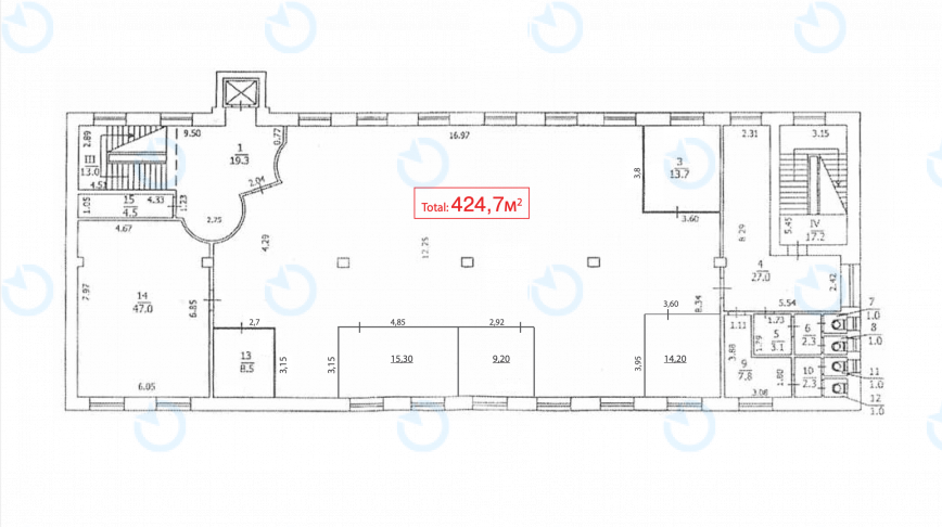 Аренда офиса 1701 м.кв 1-4 этаж Пульс - фото 12