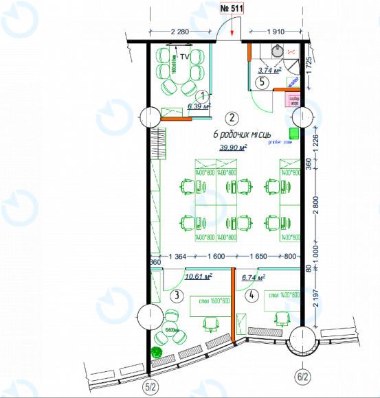 Оренда офісу 67 м.кв 5 поверх IQ Business Center - фото 8