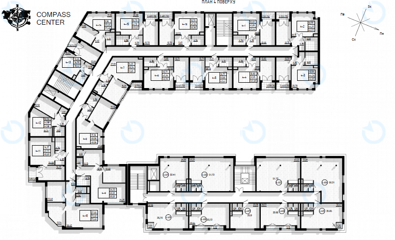 Продажа офиса 52 м.кв 4,5 этаж ЖК Compass Center - фото 2
