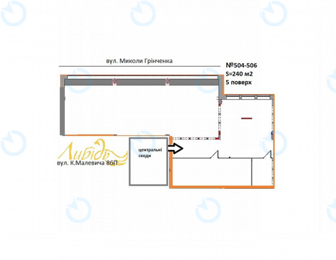 Аренда офиса 240 м.кв 5 этаж Лыбидь - фото 5