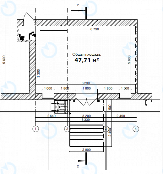 Продаж офісу 47 м.кв 1 поверх Ольжича, 4