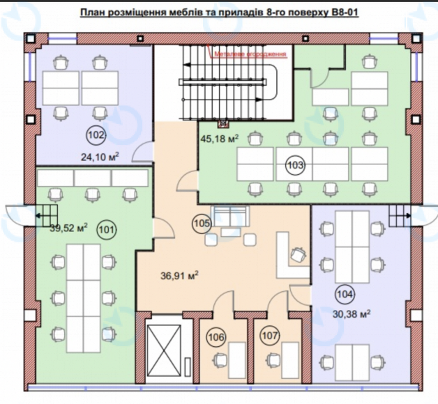 Оренда офісу 770 м.кв 8-10 поверх Космополіт - фото 17