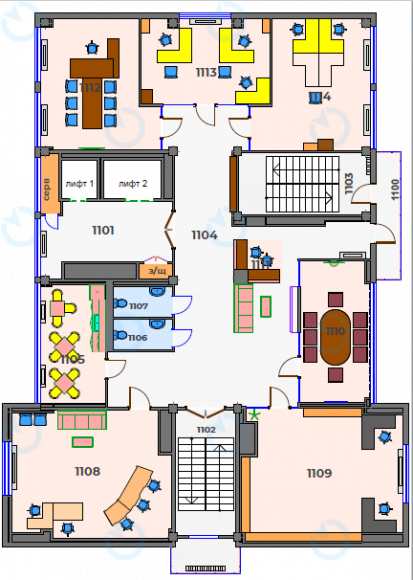 Аренда офиса 541 м.кв 11-12 этаж Sunflower - фото 23