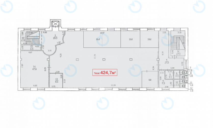 Аренда офиса 1701 м.кв 1-4 этаж Пульс - фото 14