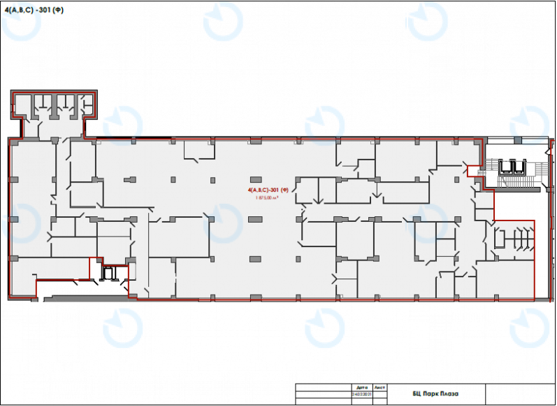 Аренда офиса 1875 м.кв 3 этаж Форум Парк Плаза - фото 5