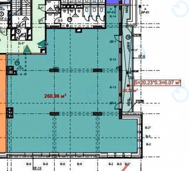 Оренда офісу 260 м.кв 6 поверх S26