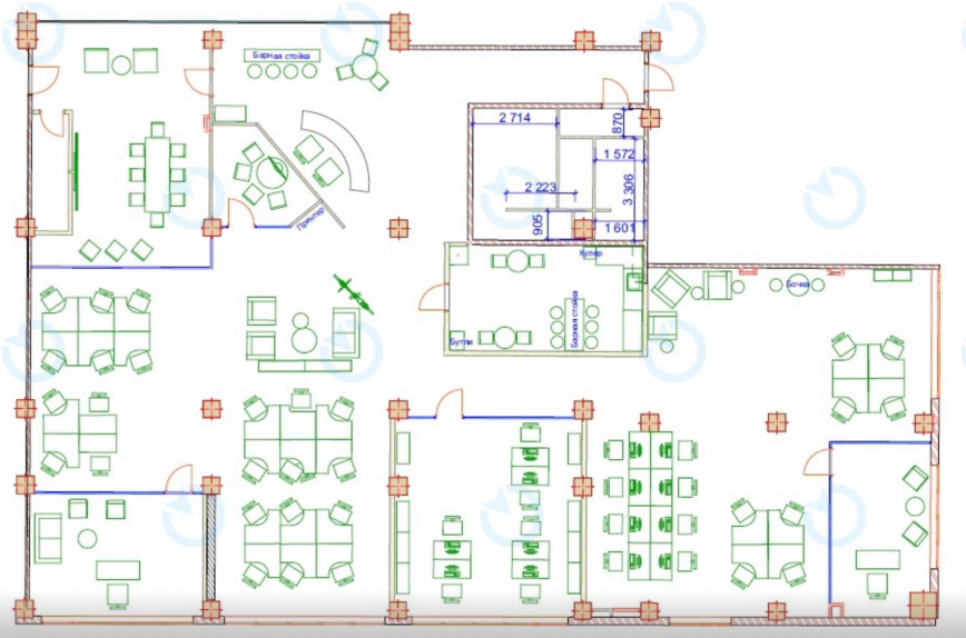 Аренда офиса 474 м.кв 4 этаж Фарингейт - фото 25