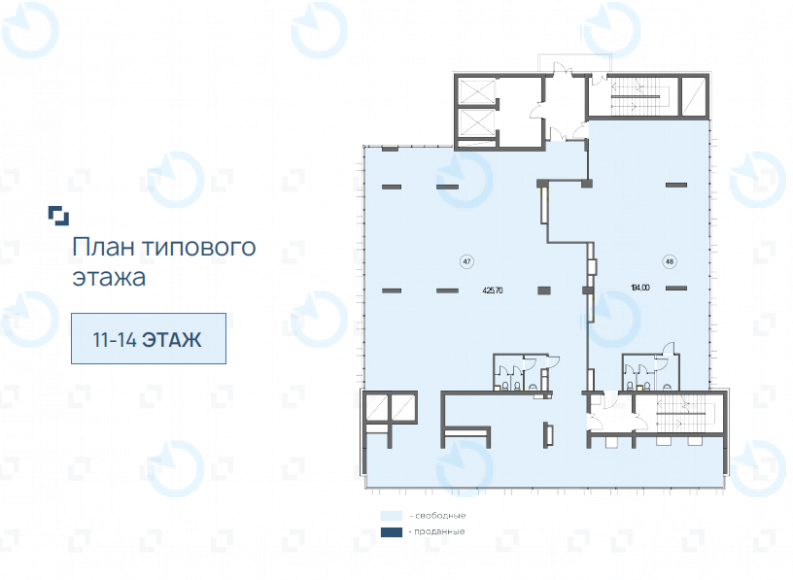 Продаж офісу 194 м.кв 11-14 поверх LEVEL (Левел)