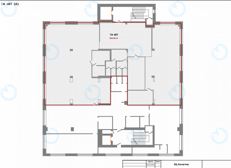 Аренда офиса 524 м.кв 6 этаж Форум Кинетик