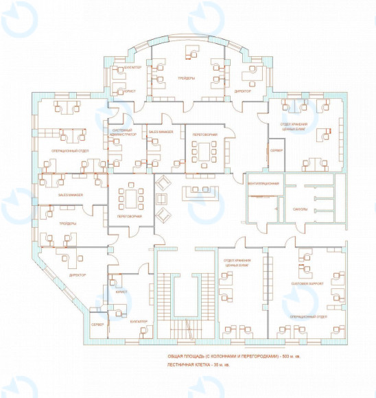 Аренда офиса 479 м.кв 6 этаж Воздвиженская, 52-54а - фото 3