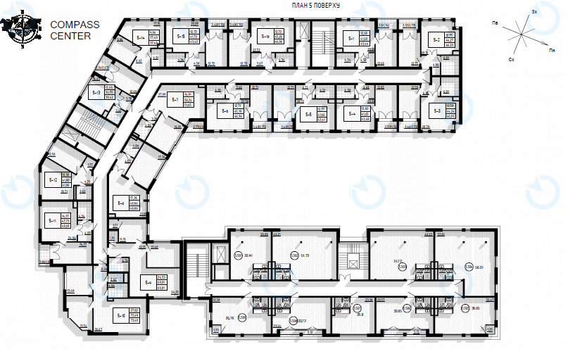 Продажа офиса 52 м.кв 4,5 этаж ЖК Compass Center