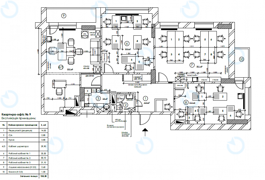 Оренда офісу 130 м.кв 3 поверх ЖК Richmond - фото 15