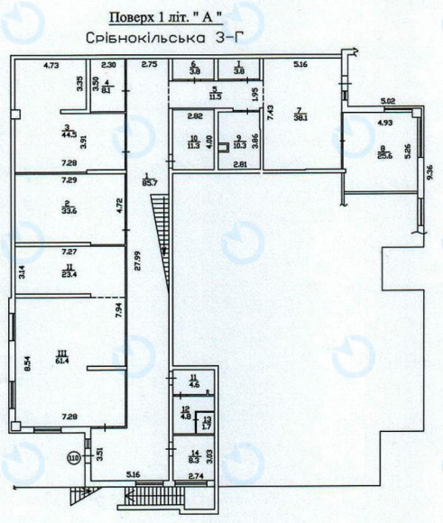 Продажа офиса 951 м.кв 1 этаж Срибнокильская, 3-б - фото 15