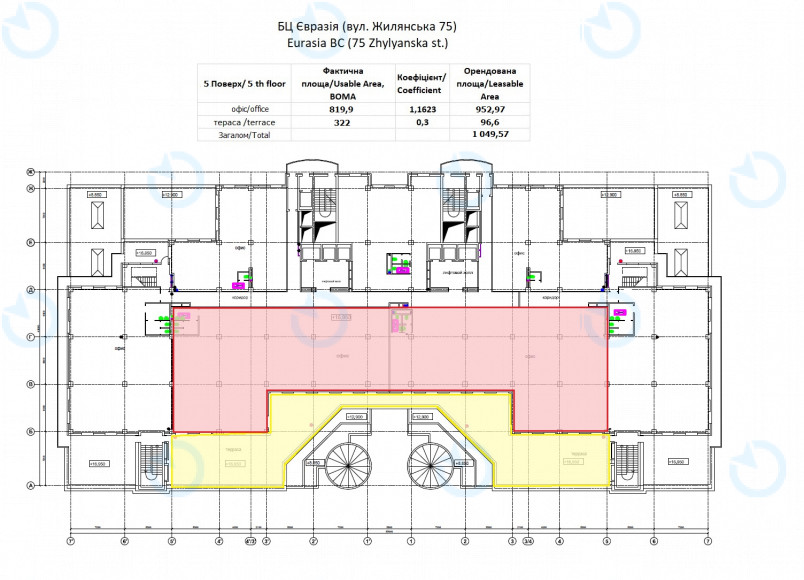 Оренда офісу 1050 м.кв 5 поверх Євразія - фото 11