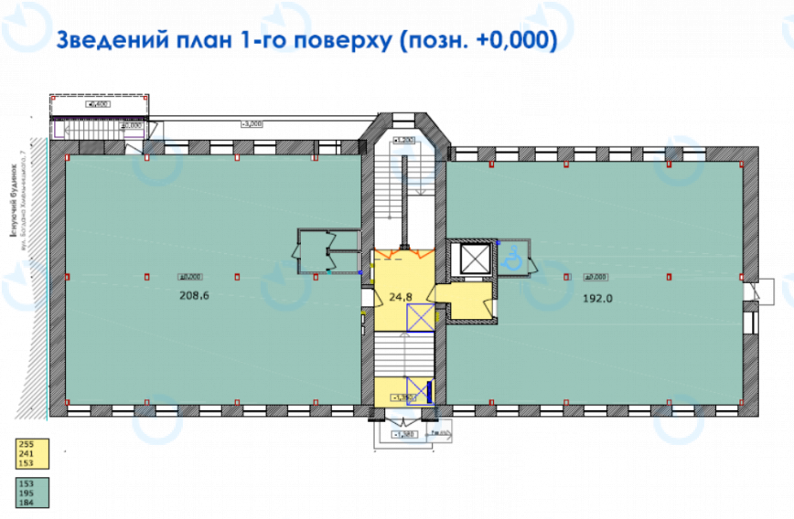 Аренда офиса 2100 м.кв 1-2 этаж Богдана Хмельницкого, 9А