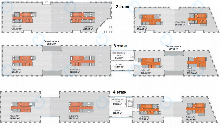 Аренда офиса 2000 м.кв 2-6 этаж Бажана - фото 9