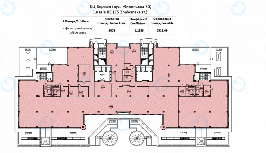 Оренда офісу 2328 м.кв 7 поверх Євразія - фото 10
