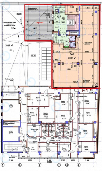 Оренда офісу 325 м.кв 5 поверх Павлівська, 23 - фото 7