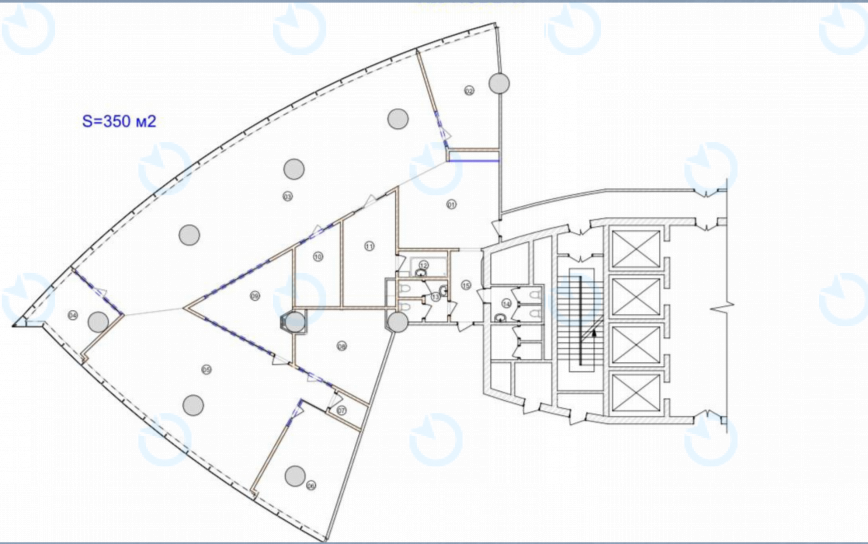 Аренда офиса 350 м.кв 12 этаж Парус - фото 15