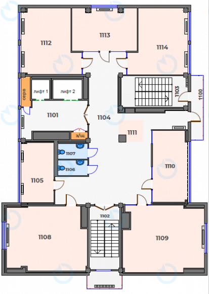 Аренда офиса 541 м.кв 11-12 этаж Sunflower - фото 21