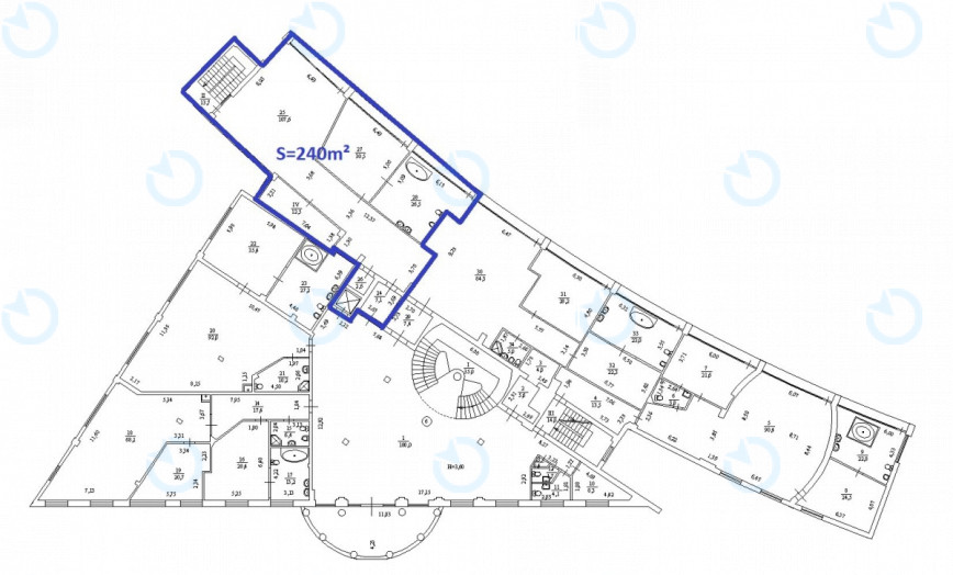 Оренда офісу 240 м.кв 3 поверх Гольф Центр - фото 2