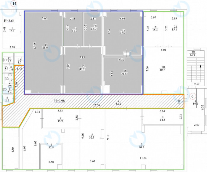 Аренда офиса 255 м.кв 2 этаж Тандем