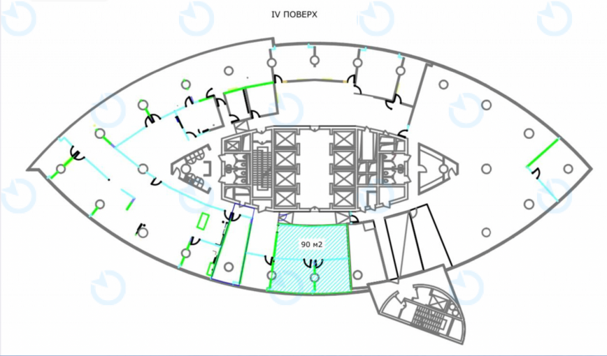Аренда офиса 90 м.кв 14 этаж Парус - фото 5