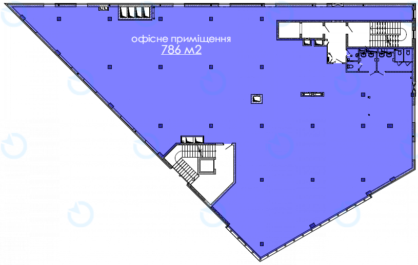 Оренда офісу 770 м.кв 3 поверх Piramida